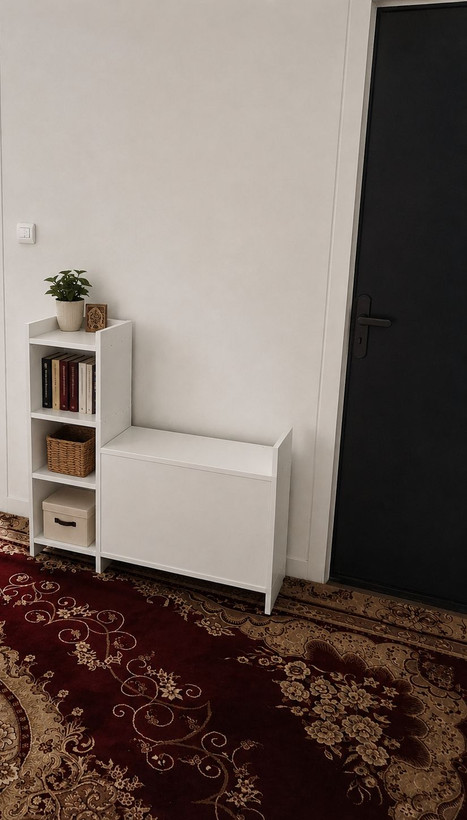 میز تحریر تاشو دیواری مدل کتابخانهدار | میز کار کمجاm20