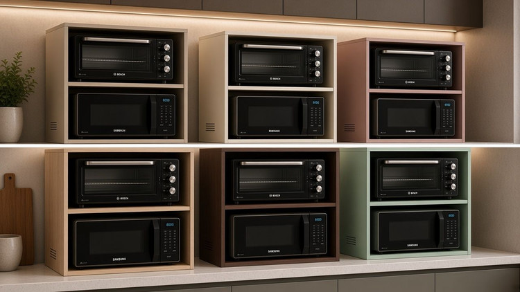 جایگاه سفارشی ماکروویو و توستر MDF مدل MT