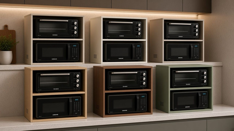 جایگاه سفارشی ماکروویو و توستر MDF مدل MT