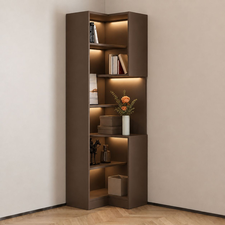 کتابخانه و شلف کنجی مدرن مدل BK-02