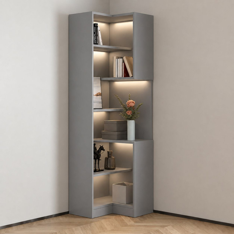 کتابخانه و شلف کنجی مدرن مدل BK-02